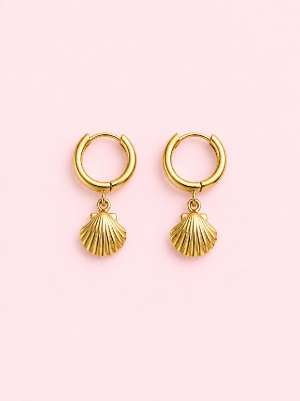 Boucles Abbesses en acier inoxydable doré