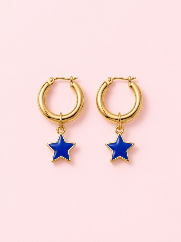 Boucles Charonne en acier inoxydable doré
