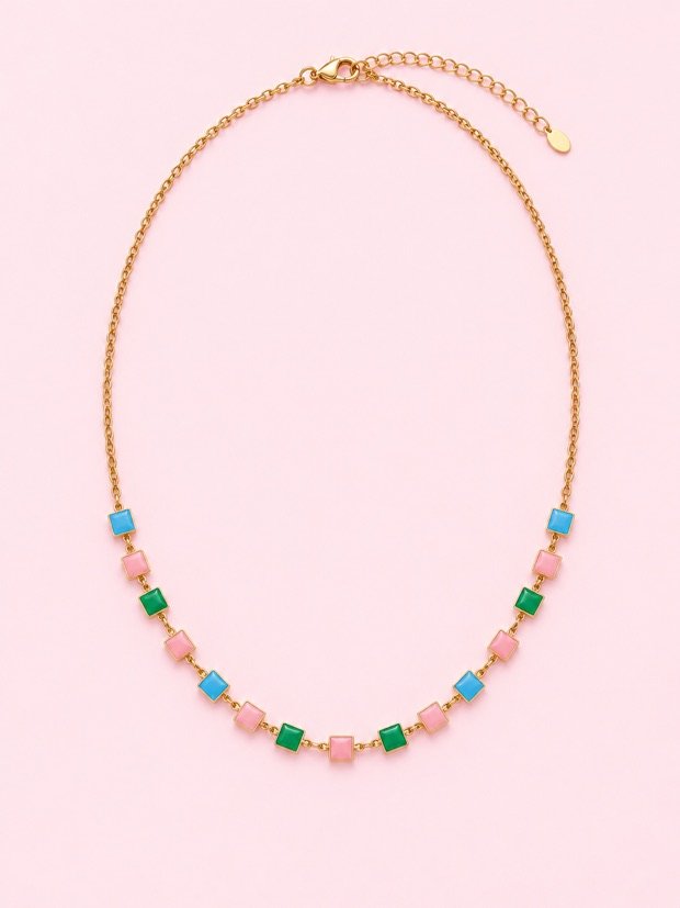 Collier Tuileries en acier inoxydable doré