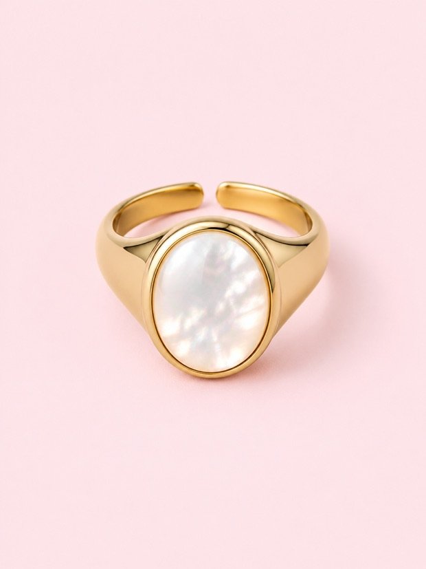 Bague Royale en acier inoxydable doré