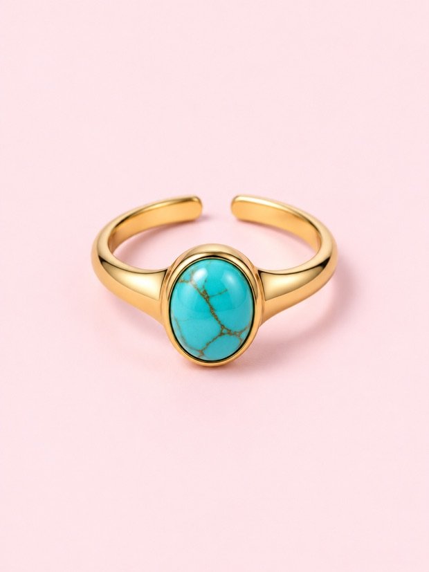 Bague Sèvres en acier inoxydable doré